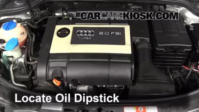 2007 Audi A3 2.0L 4 Cyl. Turbo Aceite Controlar nivel de aceite